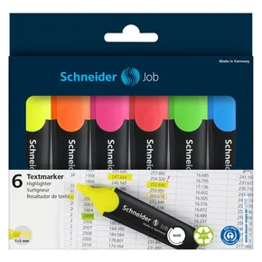 Zvýrazňovač Schneider Job sada 6 barev